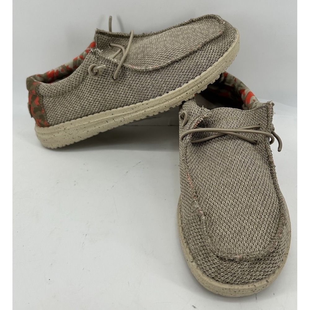 Hey Dude Wally Youth Slip On Comfort Shoes Sox Tan Youth Size 4